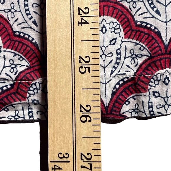 ROLLER RABBIT Women Button-Down Jemina Pajama Top Size Medium Long Sleeve Red - Picture 14 of 16